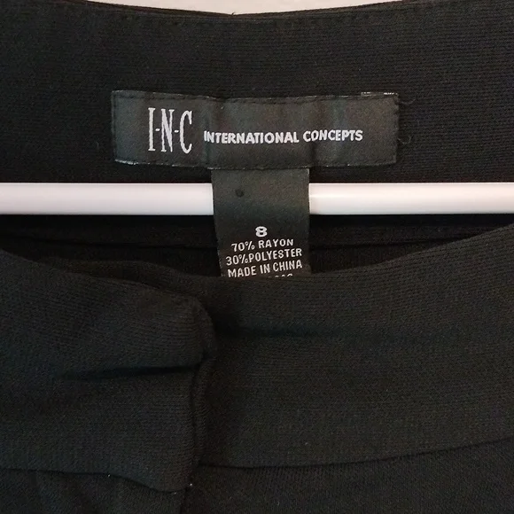 INC International Concepts pants black size 8 - Picture 3 of 5